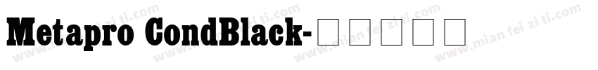 Metapro CondBlack字体转换